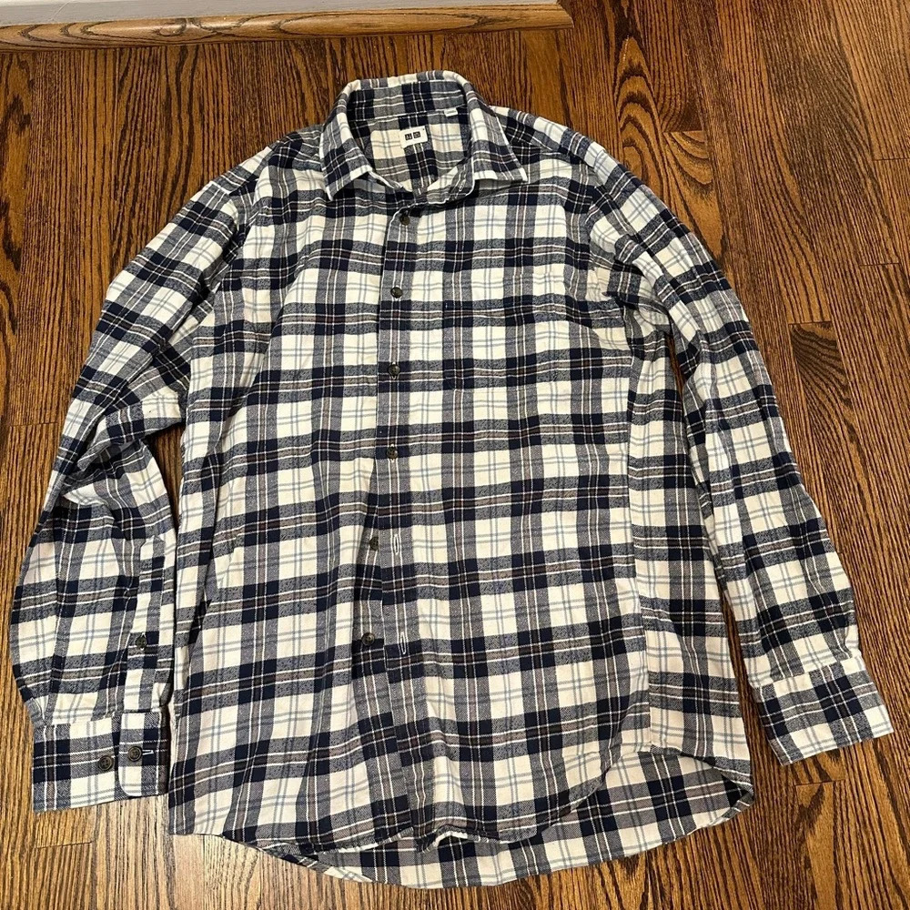 Uniqlo Plaid Flannel Shirt Sz S
